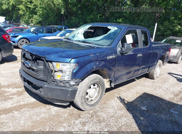 1FTEX1CF2GFC57370 2016 FORD F150 Blue Przód lewy