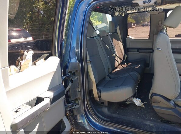 1FTEX1CF2GFC57370 2016 FORD F150 Blue Widok naklejki z numerem VIN