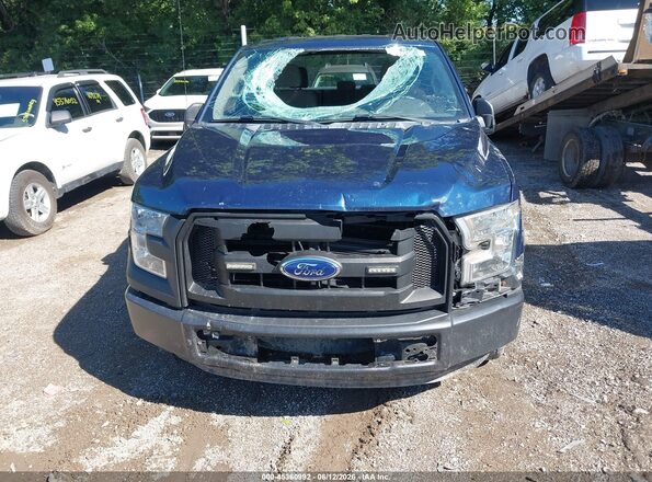 1FTEX1CF2GFC57370 2016 FORD F150 Blue Widok z przodu