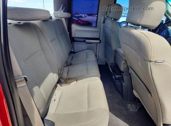1FTEX1CF9HKE56733 2017 FORD F150 Red Вид задніх сидінь