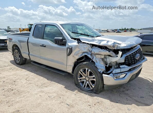 1FTEX1CP0MKE88263 2021 FORD F150 Silver Front right