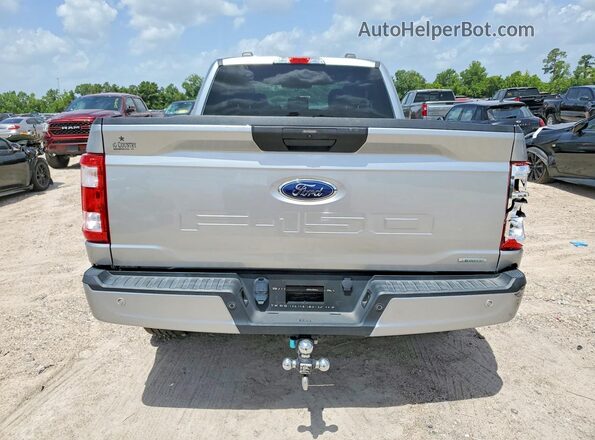 1FTEX1CP0MKE88263 2021 FORD F150 Silver Rear view