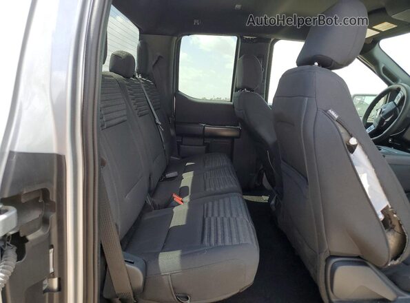 1FTEX1CP0MKE88263 2021 FORD F150 Silver Rear seats view