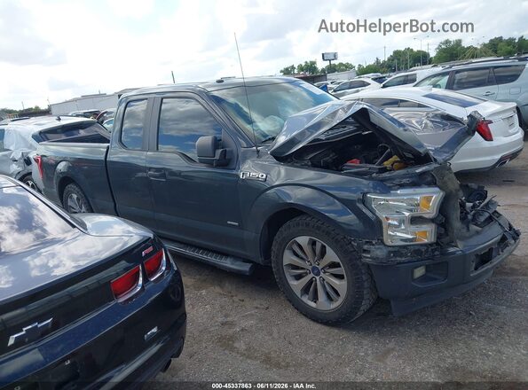 1FTEX1CP3HKC72266 2017 FORD F150 Gray Սալոնի հետևի տեսք