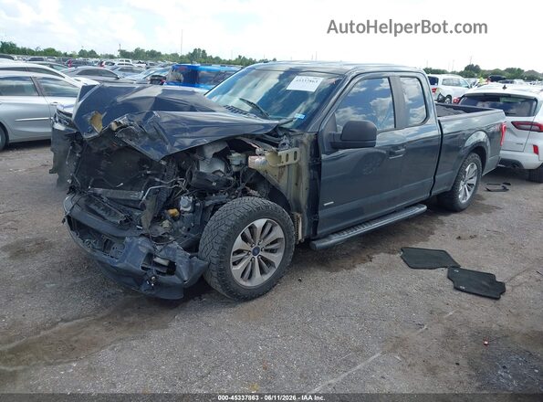 1FTEX1CP3HKC72266 2017 FORD F150 Gray Առջևի ձախ երեք քառորդ տեսարան