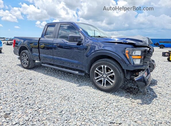 1FTEX1CP3PKD89893 2023 FORD F150 Blue Передня права чверть
