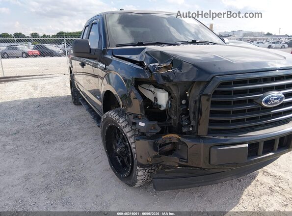 1FTEX1CP5HFA24299 2017 FORD F150 Black Front view