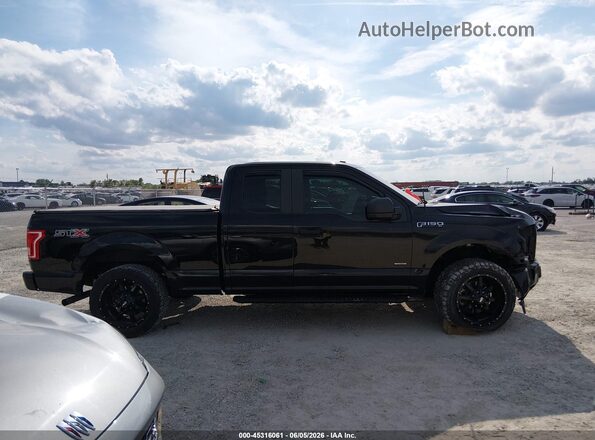 1FTEX1CP5HFA24299 2017 FORD F150 Black Rear interior view
