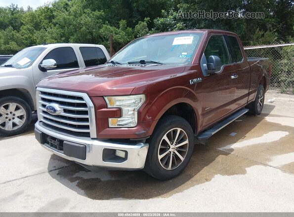 1FTEX1CP6GKD42874 2016 FORD F150 Burgundy წინა მარცხენა ხედი სამი მეოთხედიდან