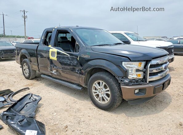 1FTEX1CP6GKF25353 2016 FORD F150 Черный Передняя правая четверть