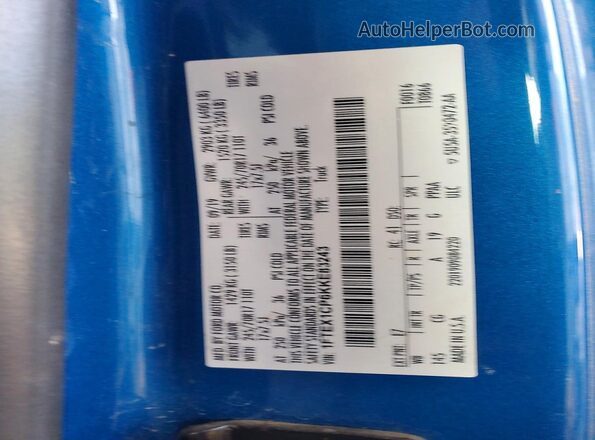 1FTEX1CP6KKE83243 2019 FORD F150 Blue Вид підкапотного простору