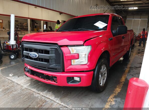 1FTEX1CP7HKC09137 2017 FORD F150 Red Առջևի ձախ երեք քառորդ տեսարան