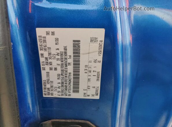 1FTEX1CP8GKE77516 2016 FORD F150 Blue 