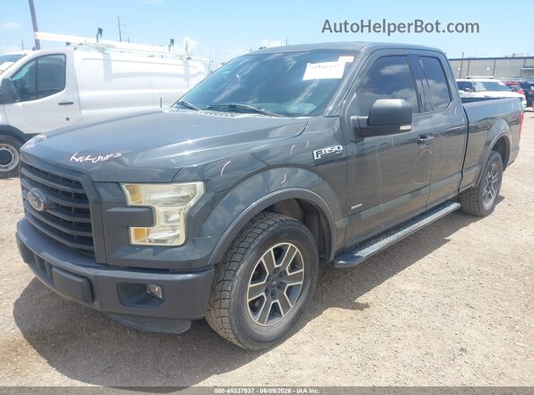 1FTEX1CP8GKF32868 2016 FORD F150 Gray Առջևի ձախ երեք քառորդ տեսարան