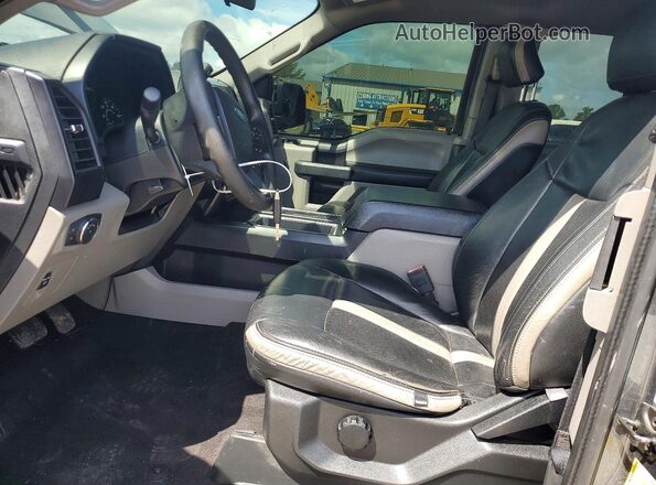 1FTEX1CP8KKC18551 2019 FORD F150 Gray წინა სალონის ხედი