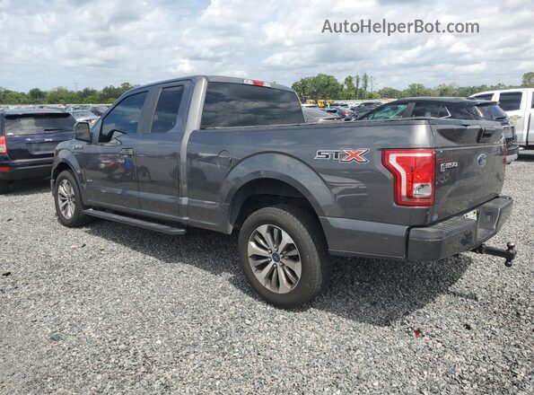 1FTEX1CP9HFB06259 2017 FORD F150 Gray Trasero izquierdo