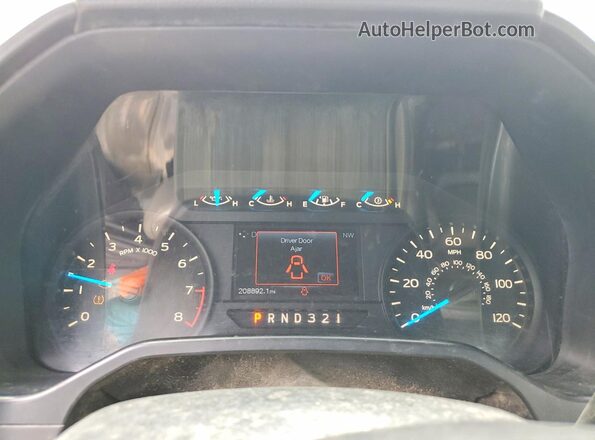1FTEX1E89GFC00453 2016 FORD F150 White Вид щитка приладів