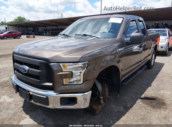 1FTEX1E8XHFA15393 2017 FORD F150 Brown Front left