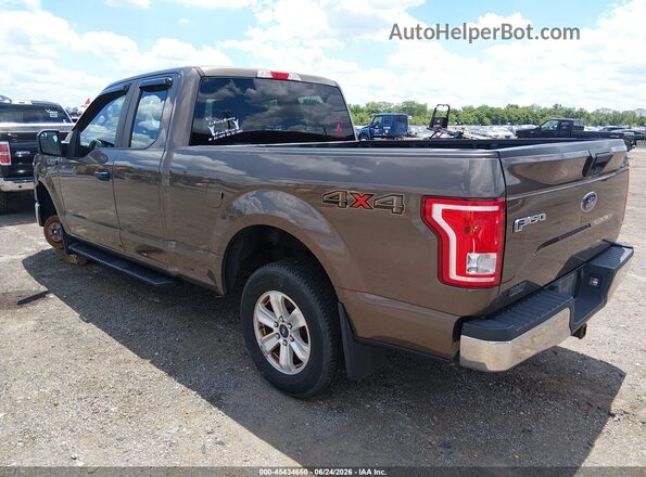 1FTEX1E8XHFA15393 2017 FORD F150 Brown Rear left