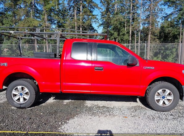 1FTEX1EB1KKE16051 2019 FORD F150 Red Вид задньої частини салону