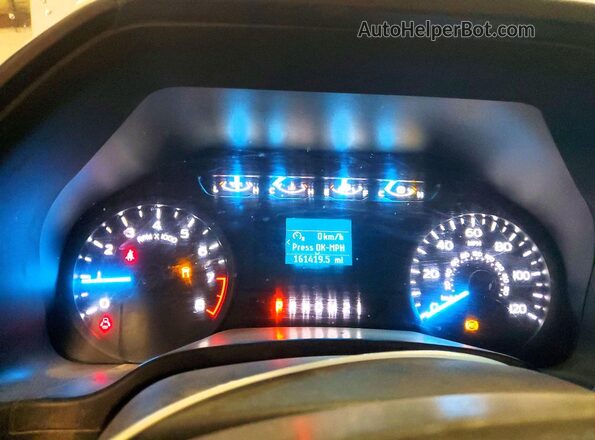 1FTEX1EB3KKD48108 2019 FORD F150 White Instrument cluster view