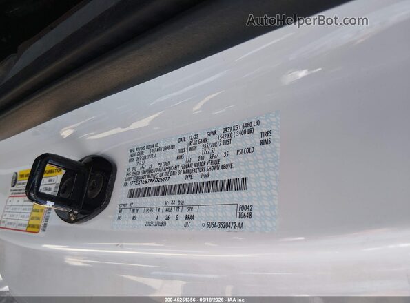 1FTEX1EB7PKD25177 2023 FORD F150 White Շարժիչի բաժամունքի տեսք