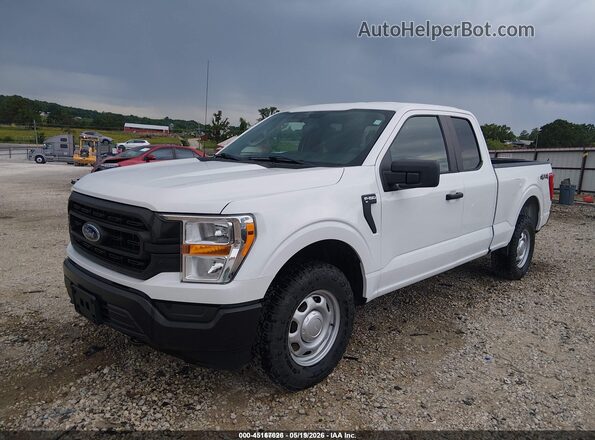 1FTEX1EB8MFB38485 2021 FORD F150 White Դիմացի տեսք