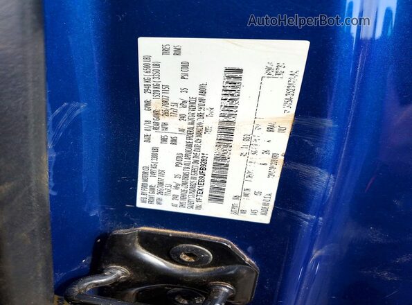 1FTEX1EB9JFB92891 2018 FORD F150 Blue VIN კოდის სტიკერის ხედი