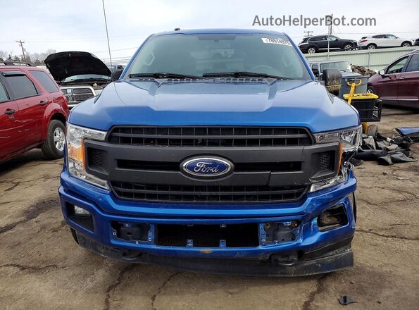 1FTEX1EB9JFB92891 2018 FORD F150 Blue წინა ხედი