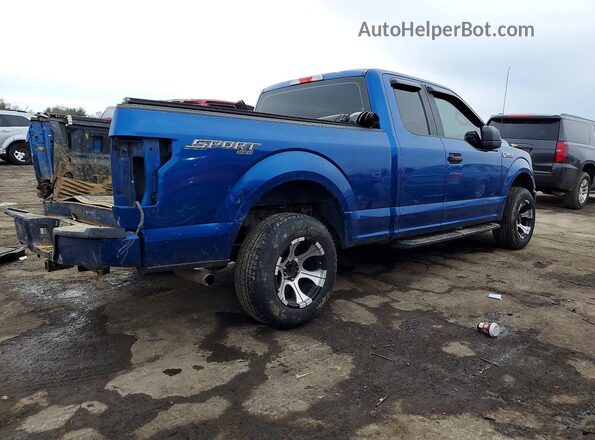 1FTEX1EB9JFB92891 2018 FORD F150 Blue უკანა მარჯვენა