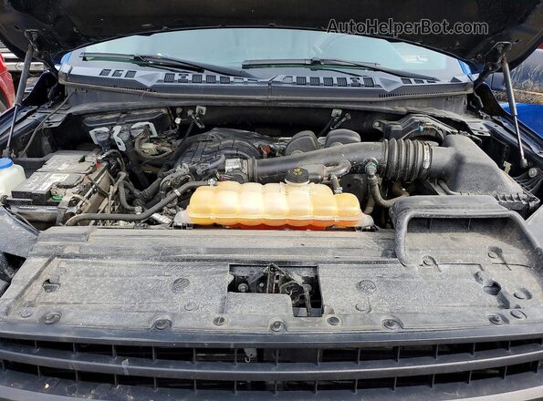 1FTEX1EB9JFB92891 2018 FORD F150 Blue უკანა სალონის ხედი