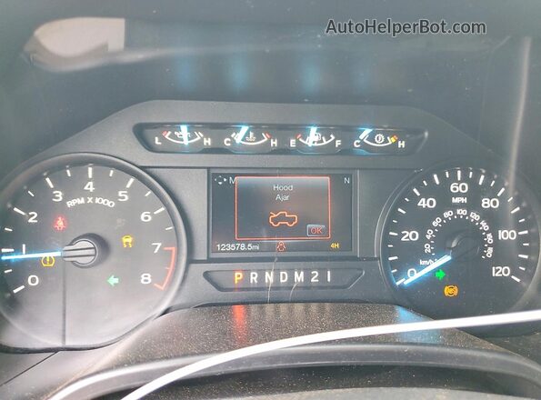 1FTEX1EB9JFB92891 2018 FORD F150 Blue ხელსაწყოთა პანელის ხედი
