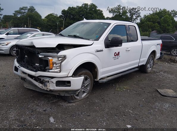 1FTEX1EP0JKF52374 2018 FORD F150 White Առջևի ձախ երեք քառորդ տեսարան