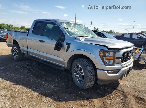 1FTEX1EP0PKD51308 2023 FORD F150 Серебряный Передняя правая четверть