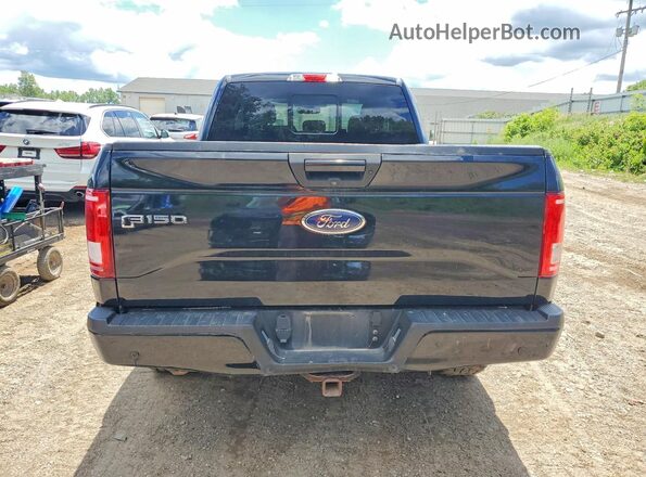 1FTEX1EP1GFB10091 2016 FORD F150 Black უკანა ხედი