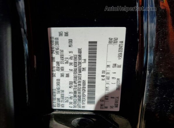 1FTEX1EP1GFB10091 2016 FORD F150 Black ძრავის განყოფილების ხედი