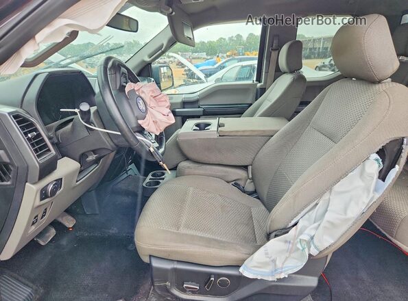 1FTEX1EP1JFC14054 2018 FORD F150 Burgundy Вид салону спереду