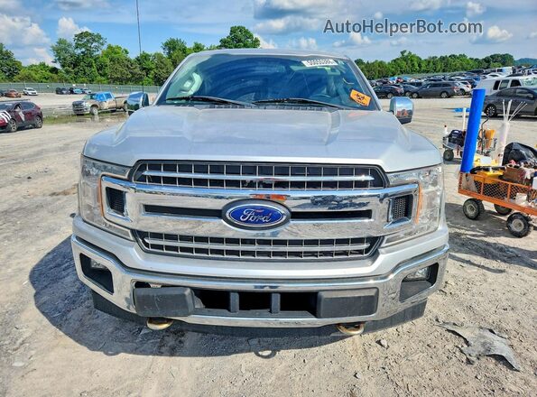 1FTEX1EP2JFA27129 2018 FORD F150 Silver Front view