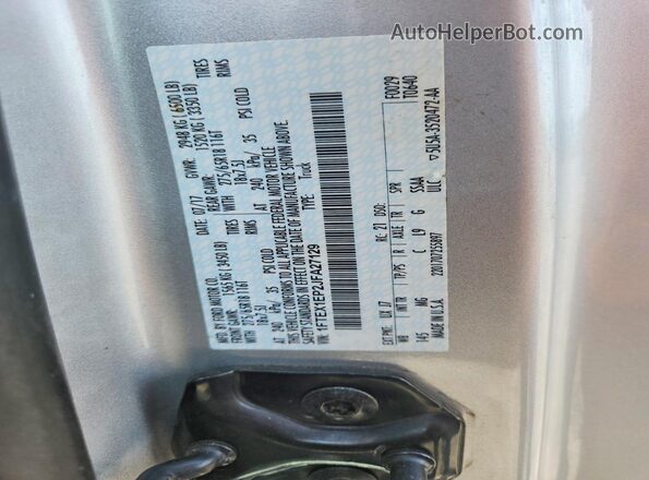 1FTEX1EP2JFA27129 2018 FORD F150 Silver Engine compartment view