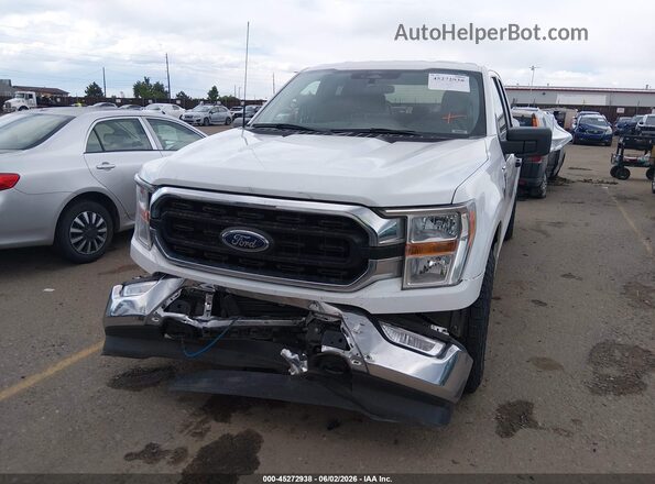 1FTEX1EP2NKF30737 2022 FORD F150 White Widok zestawu wskaźników