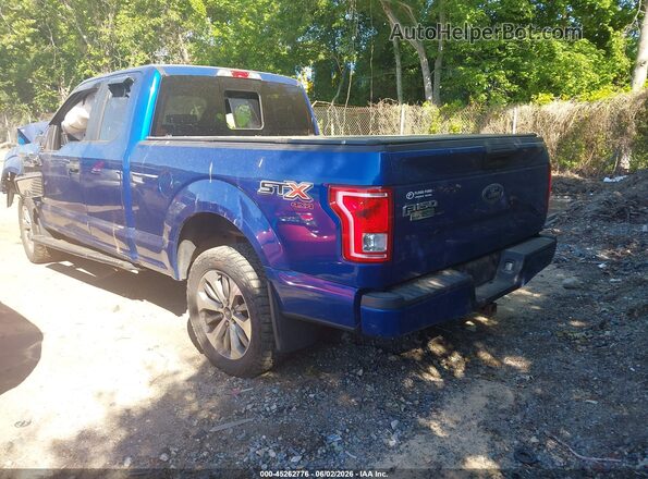 1FTEX1EP3HFB37987 2017 FORD F150 Синий Задняя левая четверть