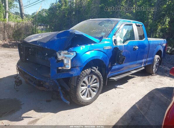 1FTEX1EP3HFB37987 2017 FORD F150 Синий Передняя левая четверть
