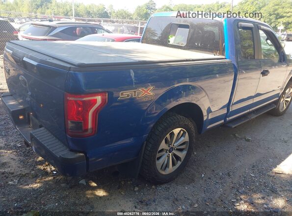 1FTEX1EP3HFB37987 2017 FORD F150 Синий Задняя правая четверть