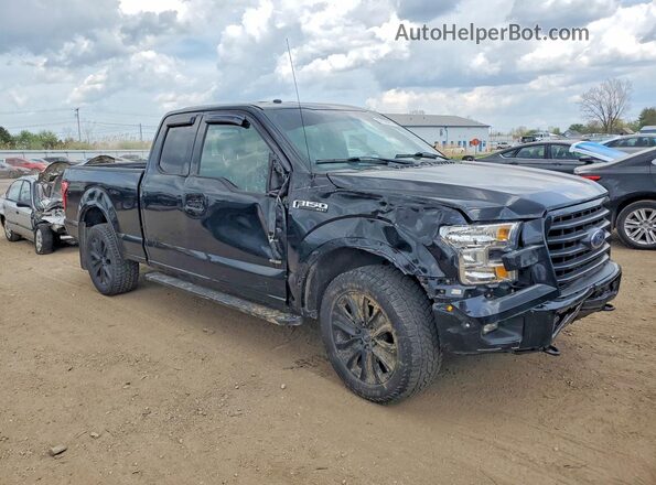 1FTEX1EP4HFC12177 2017 FORD F150 Black Передня права чверть