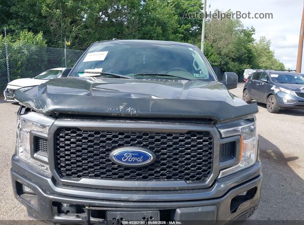 1FTEX1EP4JFA75893 2018 FORD F150 Gray წინა ხედი