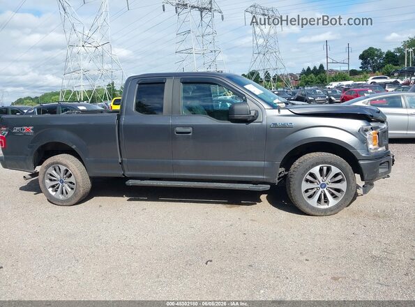1FTEX1EP4JFA75893 2018 FORD F150 Gray სალონის 360-გრადუსიანი ხედი