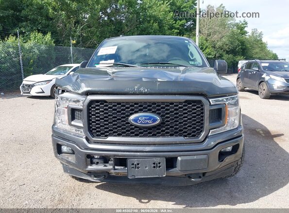 1FTEX1EP4JFA75893 2018 FORD F150 Gray უკანა სალონის ხედი