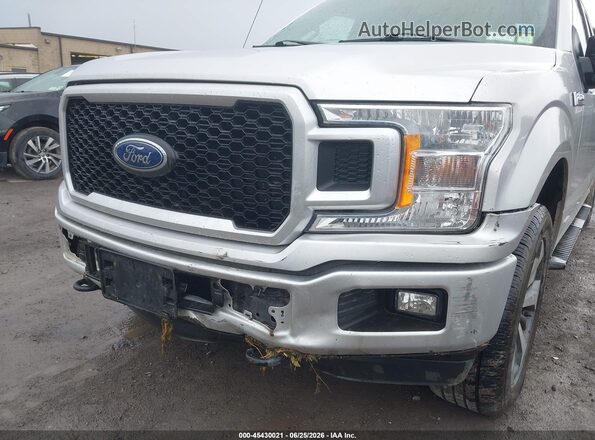 1FTEX1EP4KFB32112 2019 FORD F150 Silver Widok z przodu