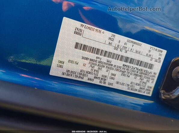 1FTEX1EP5LFC15548 2020 FORD F150 Синий Вид подкапотного пространства