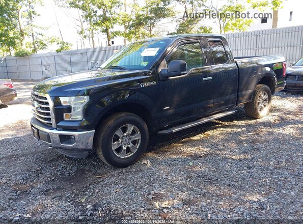 1FTEX1EP6GFC44661 2016 FORD F150 Черный Передняя левая четверть